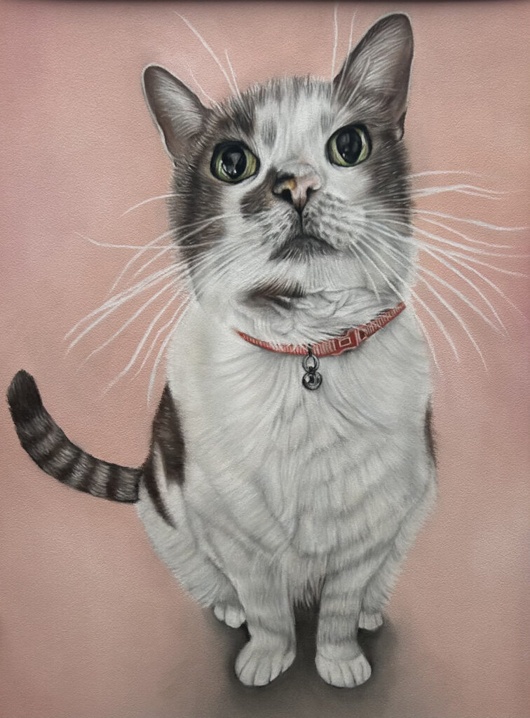 Iggy Cat Portrait by Lucy Victoria Art