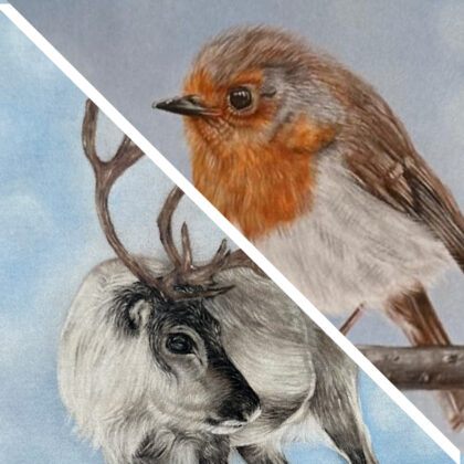 Festive Christmas Cards by Lucy Victoria Art